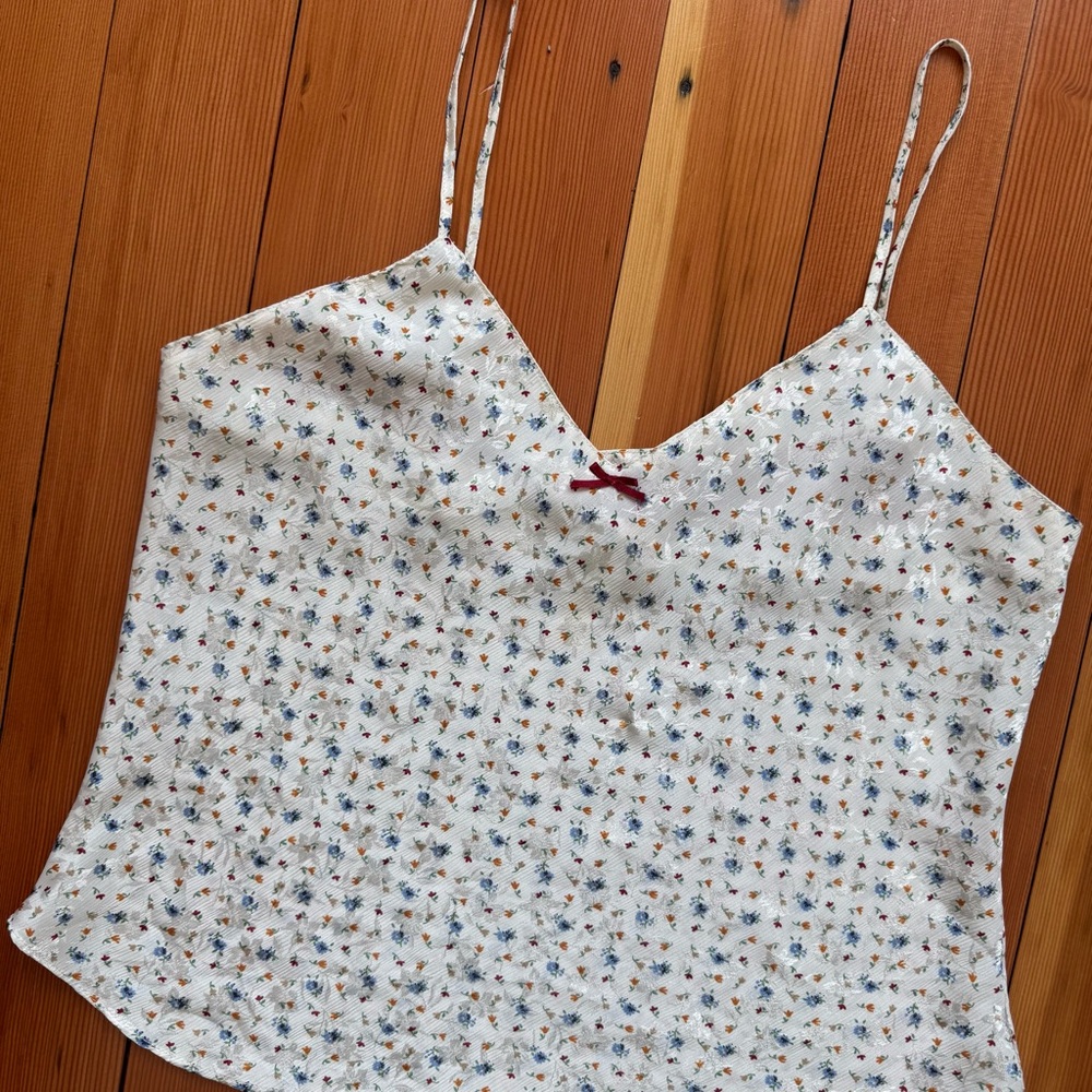 Vintage Silky Floral Tank